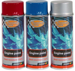 Barva na motor Motip Engine Paint sprej 400ml - červená lesklá