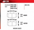 Brzdové destičky přední Hawk Mitsubishi 3000GT / GTO (90-94)