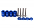 Univerzální podložky na přední kapotu - délka 25mm, závit M6x1.0 - modré | High performance parts