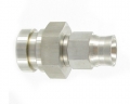 Propojovací adaptér rovný M10 x 1,0 samice konvexní 17mm Hex - D-03 (AN3) hadice - nerezový |