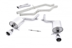 Catback výfuk Milltek Audi S4 B6 4.2 V8 Quattro Sedan/Avant/Cabrio (03-05) - verze bez rezonátoru - koncovky leštěné Jet