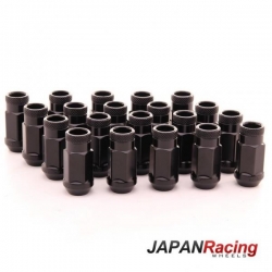 Kolové matice (štefty) Japan Racing JN1 závit M12 x 1.5 - černé (ocelové)