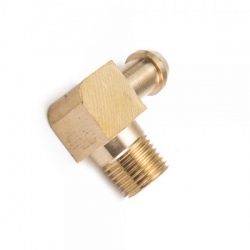 Fitinka 1/8"-NPT koleno 90° na hadici 6mm (1/4") - mosazná