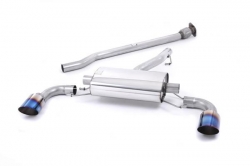 Secondary catback výfuk Milltek Subaru BRZ 2.0 (12-) - verze bez rezonátoru - koncovky titanové modré