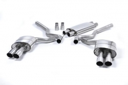 Catback výfuk Milltek Ford Mustang 5.0 V8 GT Fastback (15-18) - verze ValveSonic - koncovky titanové modré Quad (Roush)