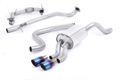 Turboback výfuk Milltek Ford Fiesta Mk6 1.0T EcoBoost 100-140PS (13-17) - závodní verze bez rezonátoru - koncovka titanová modrá
