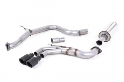 Catback výfuk Milltek VW Golf 7 GTD 2.0 TDI 185PS (13-) - verze s rezonátorem - koncovka černá (homologace)