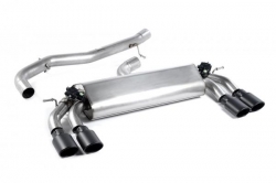 Catback výfuk Milltek VW Golf 7 R 2.0 TSI 300PS (14-16) - verze bez rezonátoru - koncovky černé Oval