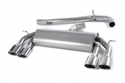 Catback výfuk Milltek VW Golf 7 R 2.0 TSI 300PS (14-16) - verze bez rezonátoru Race - koncovky leštěné Oval