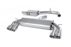 Catback výfuk Milltek VW Golf 7 R 2.0 TSI 300PS (14-16) - verze s rezonátorem Race - koncovky titanové modré