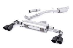 Catback výfuk Milltek Audi S1 8X 2.0 TFSI Quattro (14-) - verze s rezonátorem - koncovky černé kulaté (homologace)