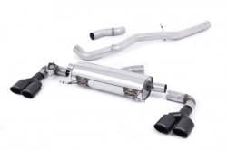 Catback výfuk Milltek Audi S1 8X 2.0 TFSI Quattro (14-) - verze bez rezonátoru - koncovky černé Oval