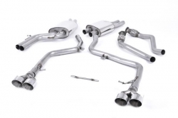 Catback výfuk Milltek Audi S5 B8.5 3.0 TFSI Coupe/Cabrio (11-) - verze bez rezonátoru - koncovky leštěné