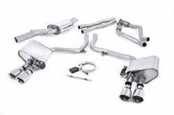 Catback výfuk Milltek Audi S5 B8.5 3.0 TFSI Sportback (12-) - verze s klapkami - koncovky leštěné