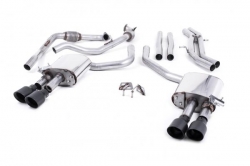 Catback výfuk Milltek Audi S5 B9 3.0 TFSI V6 Coupe sport. difer. (17-) - verze bez rezonátoru - koncovky karbonové
