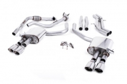 Catback výfuk Milltek Audi S5 B9 3.0 TFSI V6 Coupe sport. difer. (17-) - verze bez rezonátoru - koncovky leštěné Oval