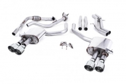 Catback výfuk Milltek Audi S5 B9 3.0 TFSI V6 Coupe/Cabrio bez sport. difer. (17-) - verze bez rezonátoru - koncovky leštěné