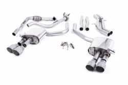 Catback výfuk Milltek Audi S5 B9 3.0 TFSI V6 Coupe/Cabrio bez sport. difer. (17-) - verze bez rezonátoru - koncovky titanové