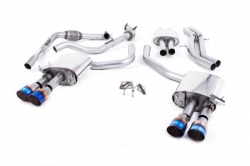 Catback výfuk Milltek Audi S5 B9 3.0 TFSI V6 Coupe/Cabrio bez sport. difer. (17-) - verze s rezonátorem - koncovky titanové modré (homologace)