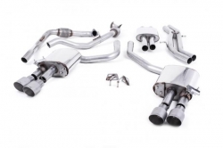 Catback výfuk Milltek Audi S4 B9 3.0 TFSI V6 Sedan/Avant bez sport. difer. (16-) - verze s rezonátorem - koncovky titanové GT100 (homologace)