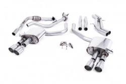 Catback výfuk Milltek Audi S4 B9 3.0 TFSI V6 Sedan/Avant bez sport. difer. (16-) - verze bez rezonátoru - koncovky leštěné GT90