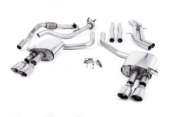 Catback výfuk Milltek Audi S4 B9 3.0 TFSI V6 Sedan/Avant bez sport. difer. (16-) - verze bez rezonátoru - koncovky leštěné Oval