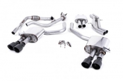 Catback výfuk Milltek Audi S4 B9 3.0 TFSI V6 Sedan/Avant sport. difer. (16-) - verze s rezonátorem - koncovky karbonové (homologace)