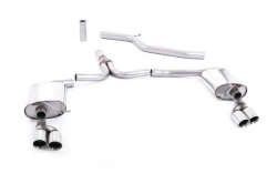Catback výfuk Milltek Audi A4 B8 3.0 TDi Quattro Sedan/Avant (08-11) - koncovky černé Quad