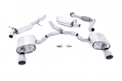 Catback výfuk Milltek Audi A4 B9 2.0 TFSI Quattro Sedan/Avant (16-) - verze s rezonátorem - koncovky titanové (homologace)