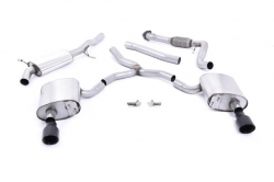 Catback výfuk Milltek Audi A4 B9 2.0 TFSI Quattro Sedan/Avant (16-) - verze s rezonátorem Road+ - koncovky černé