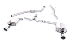 Catback výfuk Milltek Audi A4 B8 2.0 TFSI S-line 2WD/Quattro Tiptronic Sedan/Avant (08-11) - verze bez rezonátoru - koncovky leštěné Dual