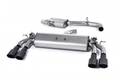 Catback výfuk Milltek Audi S3 8V 2.0 TFSI Quattro 3-dv. (13-) - verze s rezonátorem - koncovky černé Oval (homologace)