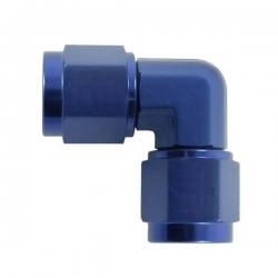 Spojovací fitinka koleno 90° D-06 (AN6) 9/16"x18-UNF - D-06 (AN6) 9/16"x18-UNF samice-samice (zesílená s ostrým úhlem)