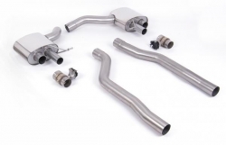 Front pipe back výfuk Milltek Audi RS6 C8 4.0 V8 Bi-Turbo (19-) - tišší verze - koncovky černé (homologace)