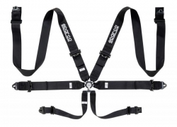 Bezpečnostní pás Sparco 04818RAC 3" 6-bodový černý - karabina (FIA homologace)
