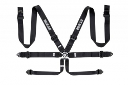 Bezpečnostní pás Sparco 04818RAL 3" 6-bodový černý - karabina (FIA homologace)