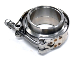 V-band set 45mm (1.75 palce) - spona + příruby s auto zámkem nerez