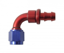 Fitinka koleno 90° D-10 (AN10) 7/8"x14-UNF - Push-On system - výstup na hadici