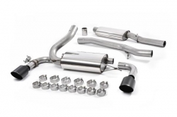 Catback výfuk Milltek Ford Focus Mk3 RS 2.3T EcoBoost 5-dv. Hatchback (16-) - verze s rezonátorem - koncovky černé (homologace)