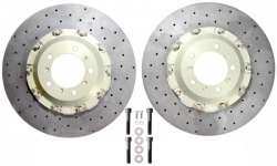 Brzdové karbon-keramické kotouče Surface Transforms na Porsche 997 GT2 19" kola - přední 392 x 35mm