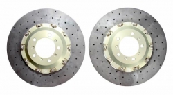Brzdové karbon-keramické kotouče Surface Transforms na Porsche 997 GT2 18" kola - přední 380 x 34mm