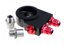 Adaptér pod olejový filtr ProRacing M20 x 1.5 + 3/4"-16UNF s termostatem (D-10)