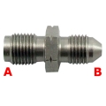Propojovací adaptér rovný D-03 (AN3) 3/8"x24-UNF - M12 x 1,5 - samec - nerezový