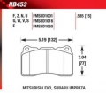 Brzdové destičky přední Hawk Mitsubishi Lancer Evo 6 2.0 (99-01)