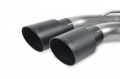 Downpipe back Milltek Audi Coupe UR Quattro 10v Turbo (81-89) - verze s rezonátorem - koncovka černá