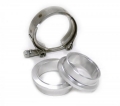 V-band set 95mm (3.75 palce) - spona + příruby s auto zámkem nerez
