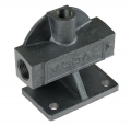 Externí relokační držák olejového filtru Mocal - 1x vývod 1/2"-BSP na každé straně + 3/8"-BSP čidlo - pravý