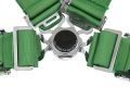 Bezpečnostní pás Pro Sport 4-bodový zelený - 76mm