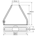 Přívod vzduchu Sandtler 245 x 45mm - průměr 63mm