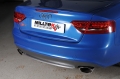 Catback výfuk Milltek Audi S5 B8 Coupe/Cabriolet 3.0 TFSI S-tronic (09-11) - verze bez rezonátoru Race - koncovky černé Oval